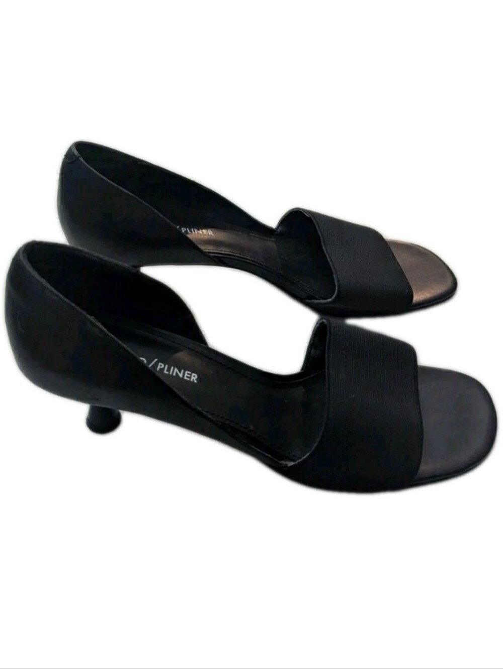 Donald J. Pliner Coro Black Textile and Leather Small Pumps Shoes 9M